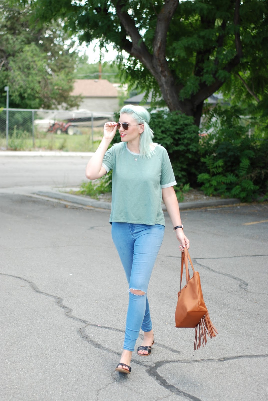 Summer Outfit, Casual Outfit, Fringe Purse