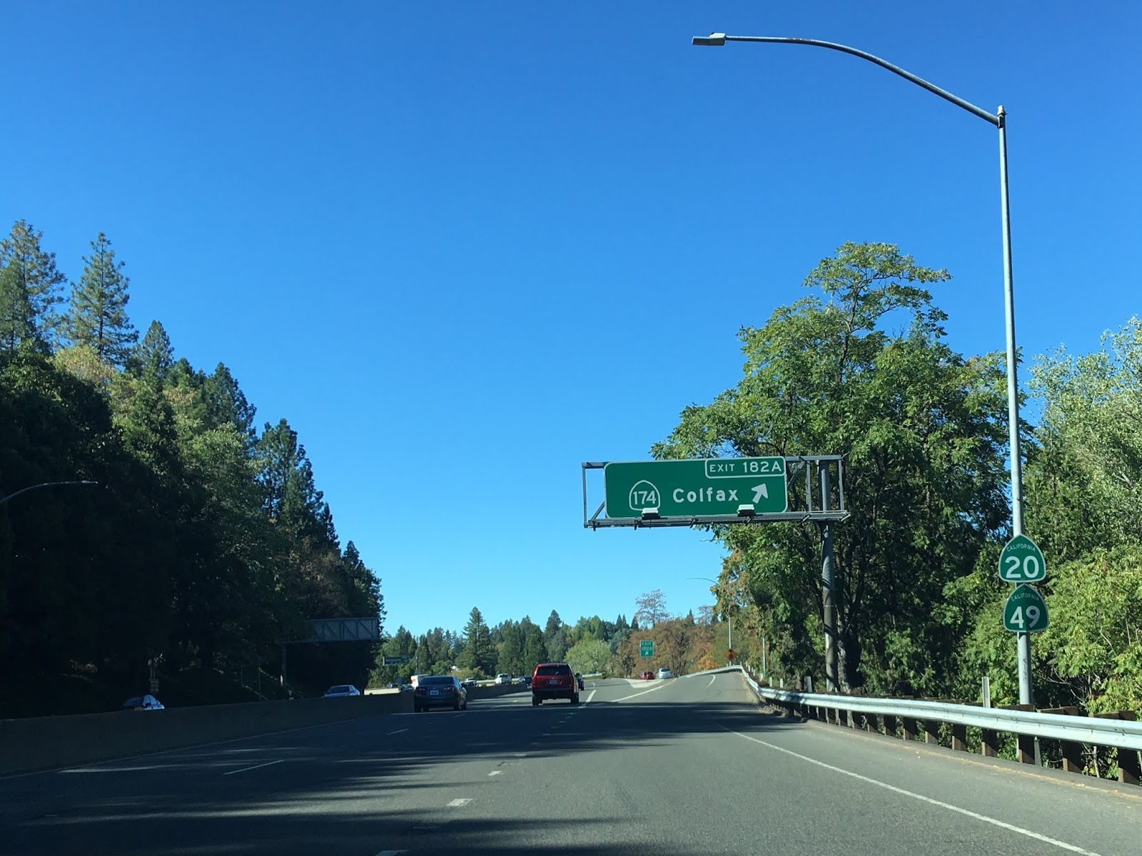 California State Route 20; from I80 in Emigrant Gap west to CA 174