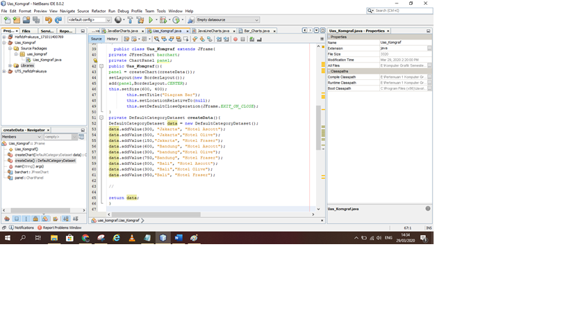 Cara Membuat Grafik Bar Chart Menggunakan Java Netbeans