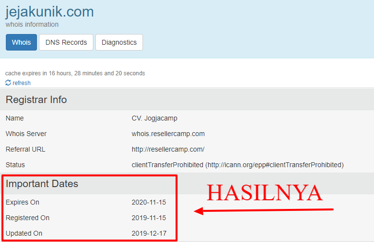 Cara Paling Cepat Mengecek Status Masa Aktif Domain Cara Paling Cepat Mengecek Status Masa Aktif Domain