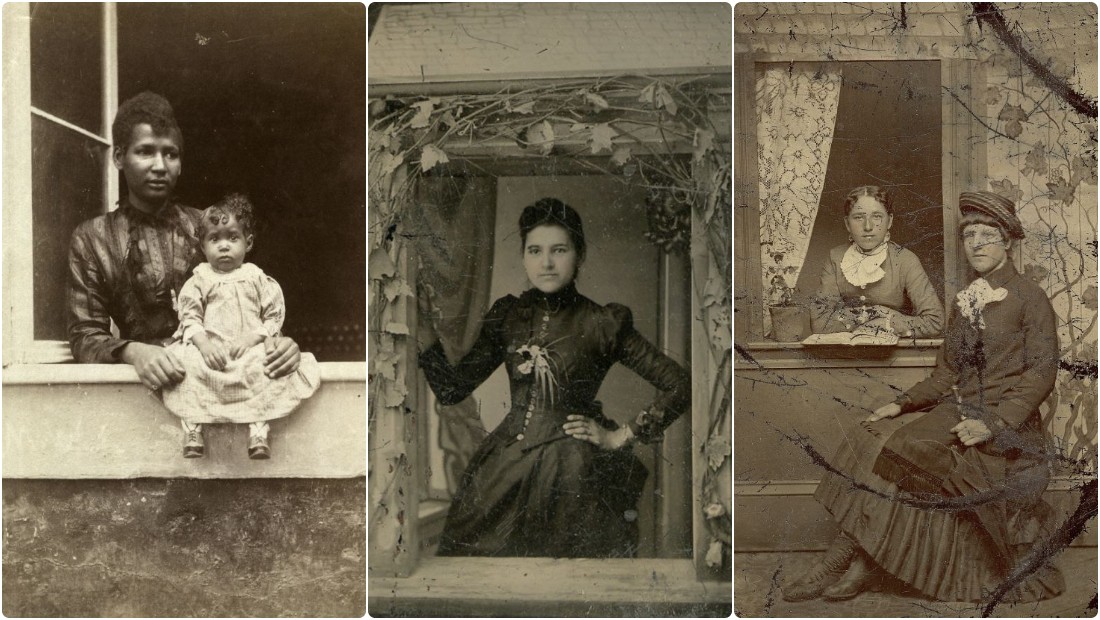Vintage Photos of Victorian People Posing Next to the Windows | Vintage