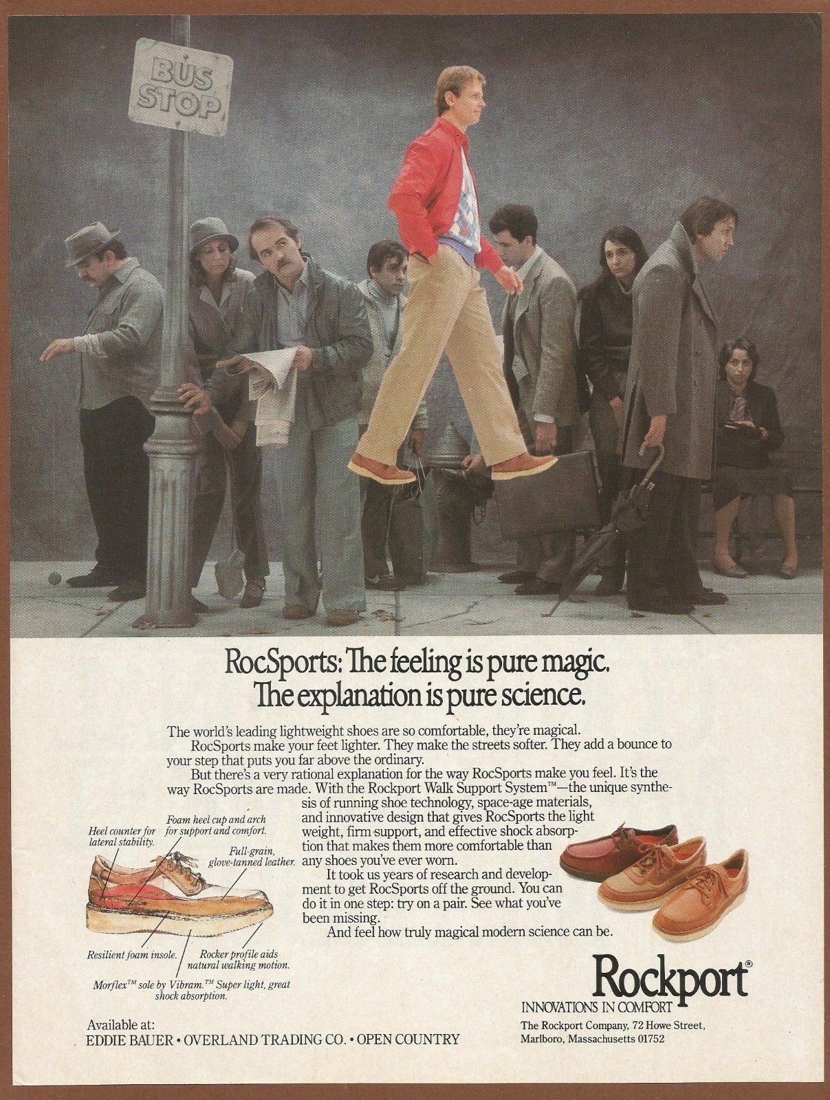 1984 ROCKPORT Shoes Magazine Ad FEELING IS PURE MAGIC