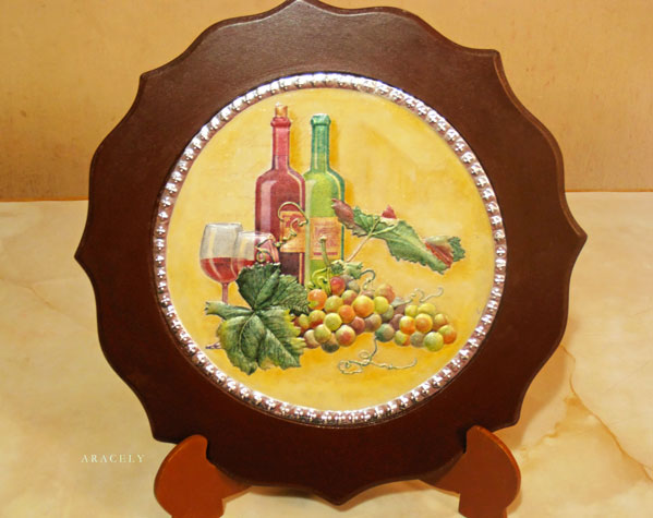 repujado aluminio decoupage servilleta volumen