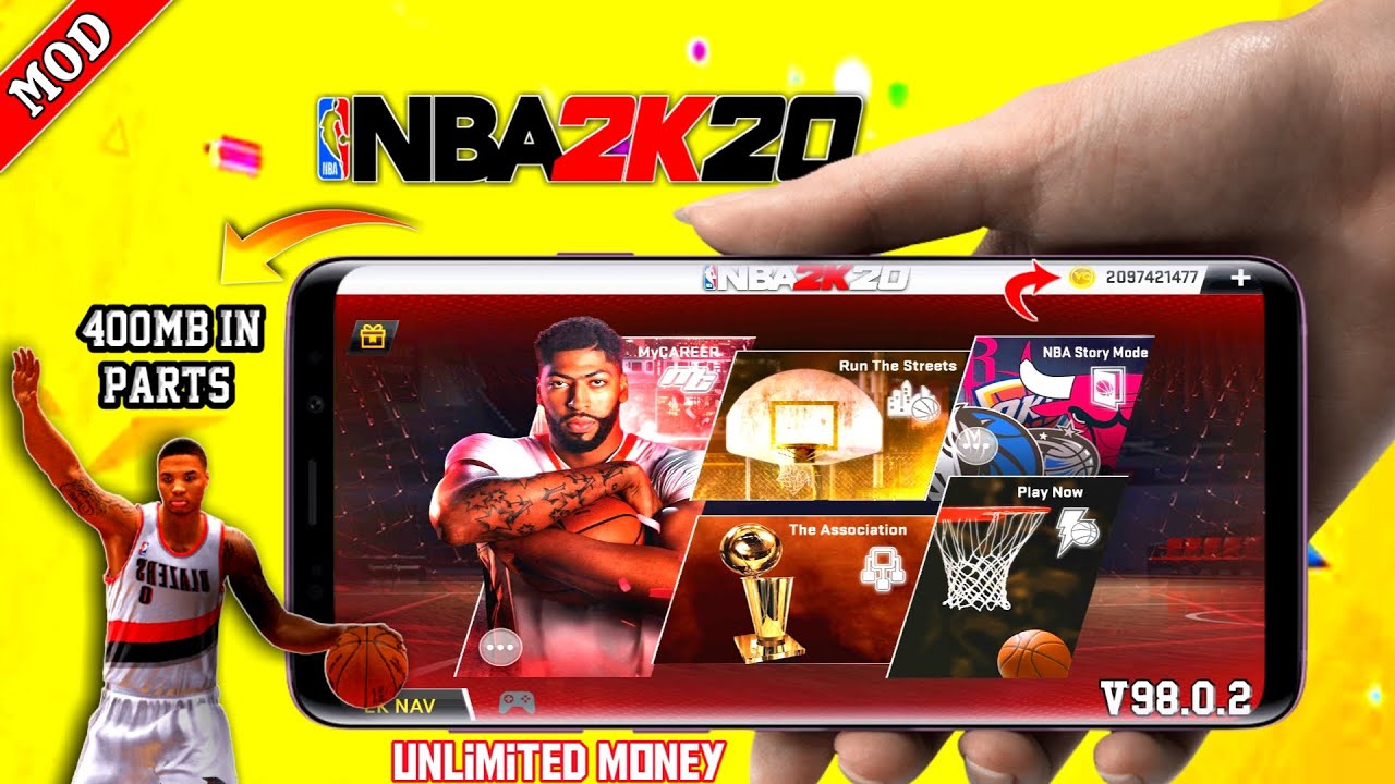 NBA 2K20 MOD APK+OBB V98.0.2 Unlimited Money Highly Compressed