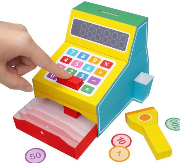 Cash Register Paper Toy Paperized Crafts