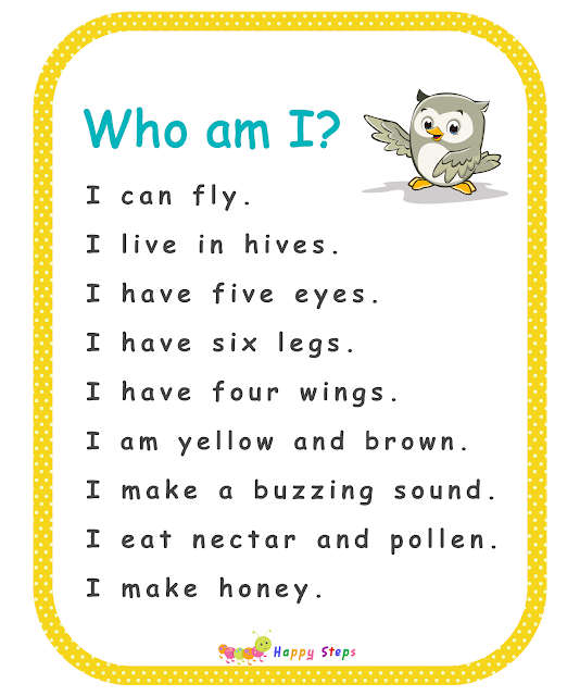 Guessing Game for Kids -  Who am I - I am a bee