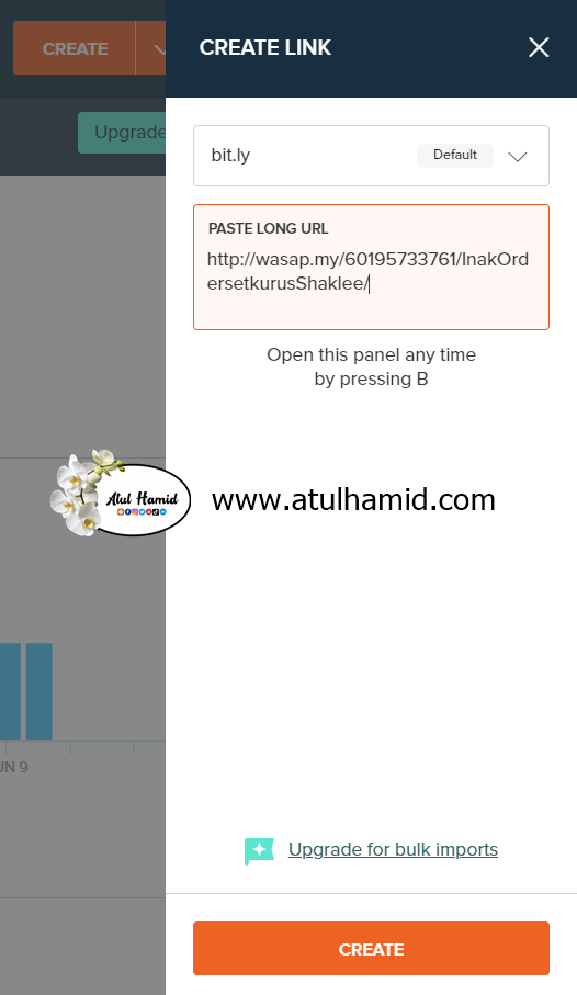 Cara pendekkan link guna bitly