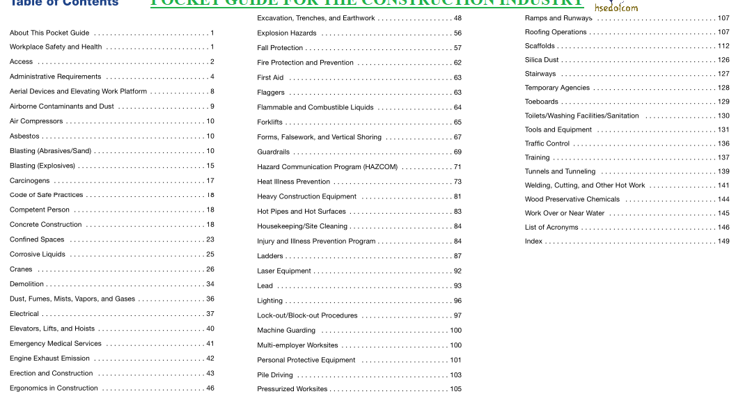 Download this Very useful Pocket Guide for construction Industry in PDF