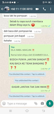 JANTAN SANGAP BODOH! Ini antara yang whatsapp. Sudah explain auto reply, explain detail 01111380010 ni masih tidak ada adab langsung. Sudah explain, lagi nak ajak couple. Anak siapa entah dia ni‼️ Memang kena marahlah jawabnya. π‘