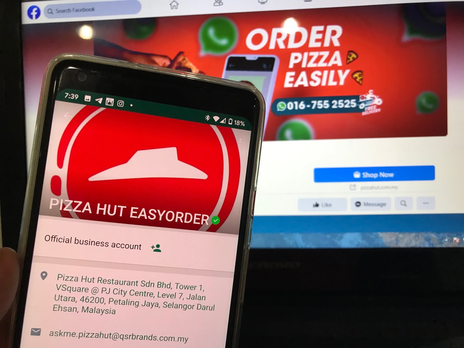Pesanan Lebih Mudah. Kini Anda Boleh Order Pizza Hut Menggunakan Whatsapp