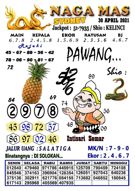 46 Syair sdy opesia 5 april 2021