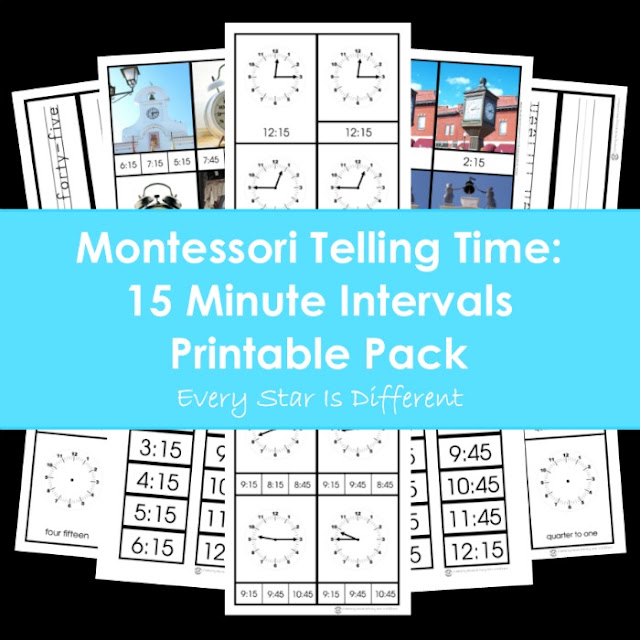 Every Star Is Different Montessori Telling Time 15 Minute Intervals