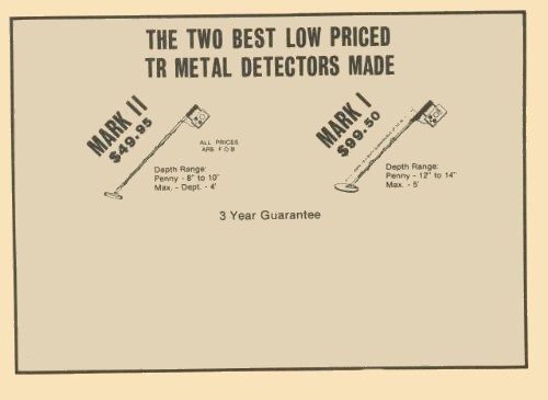Détecteurs de métaux PRECISION, détecteurs métaux vintage, vintage métal detector, détecteurs de métaux anciens, old métal detector