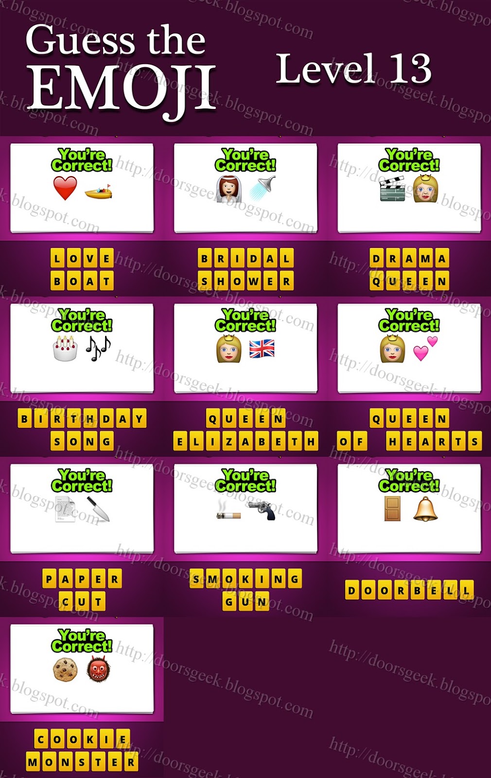 Guess The Emoji Knife And Shower