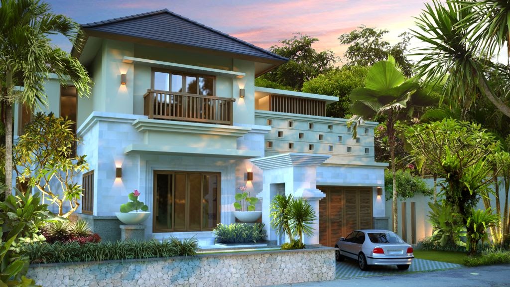 Gambar Desain Rumah  Arsitektur Bali Modern