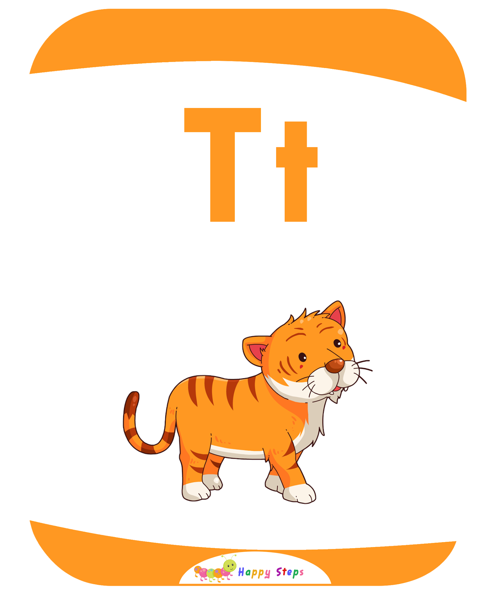 Letter T Flashcards for kids