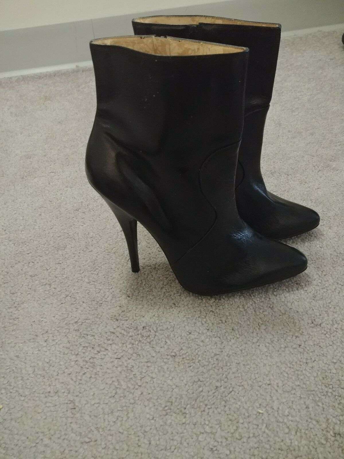 eBay Leather: Vintage 1980s Wild Pair black leather ankle boots