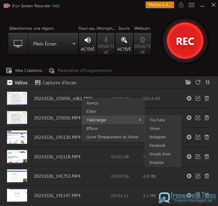 iFun Screen Recorder un excellent logiciel pour enregistrer l'écran