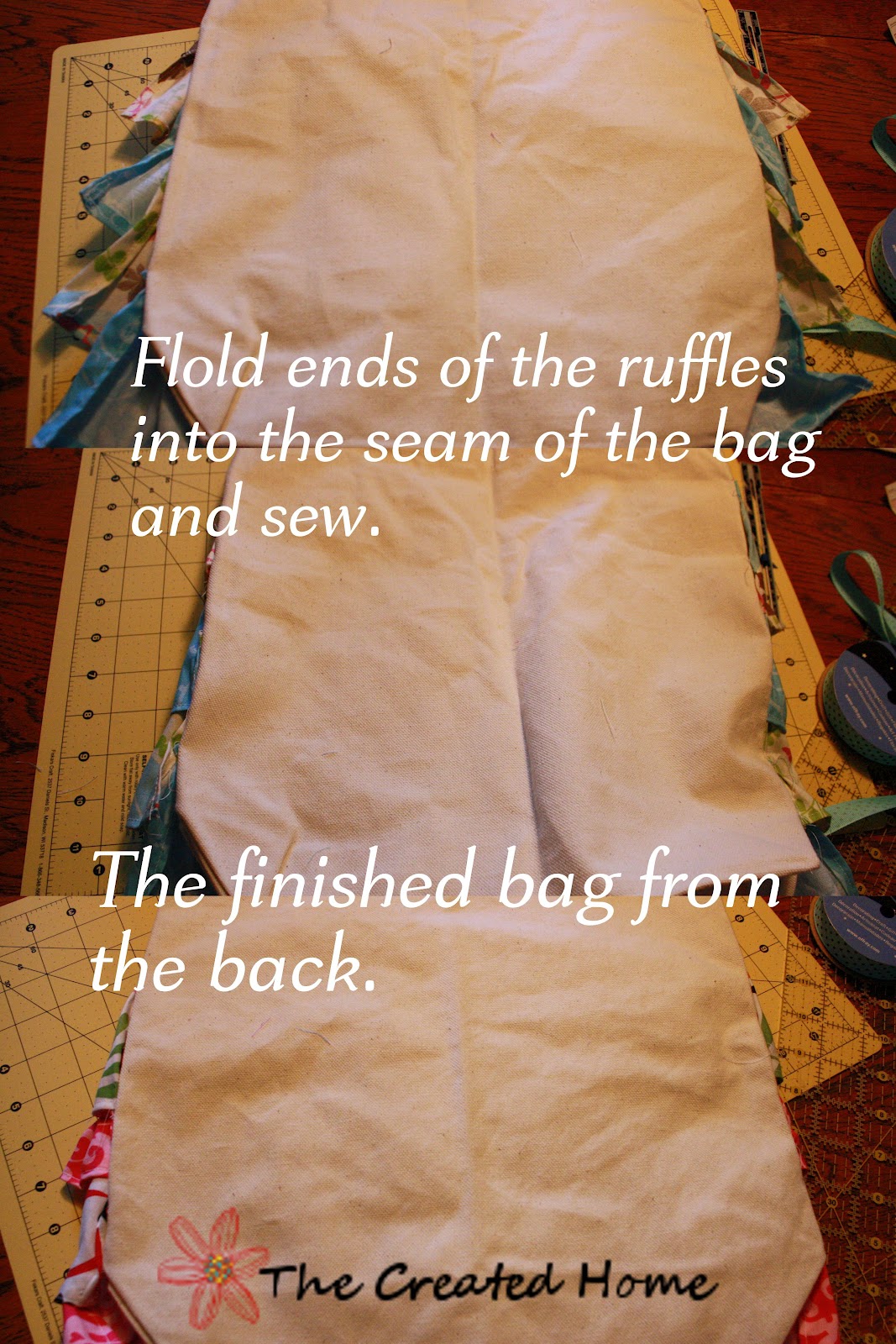 The Created Home: Ruffle Tote Bags