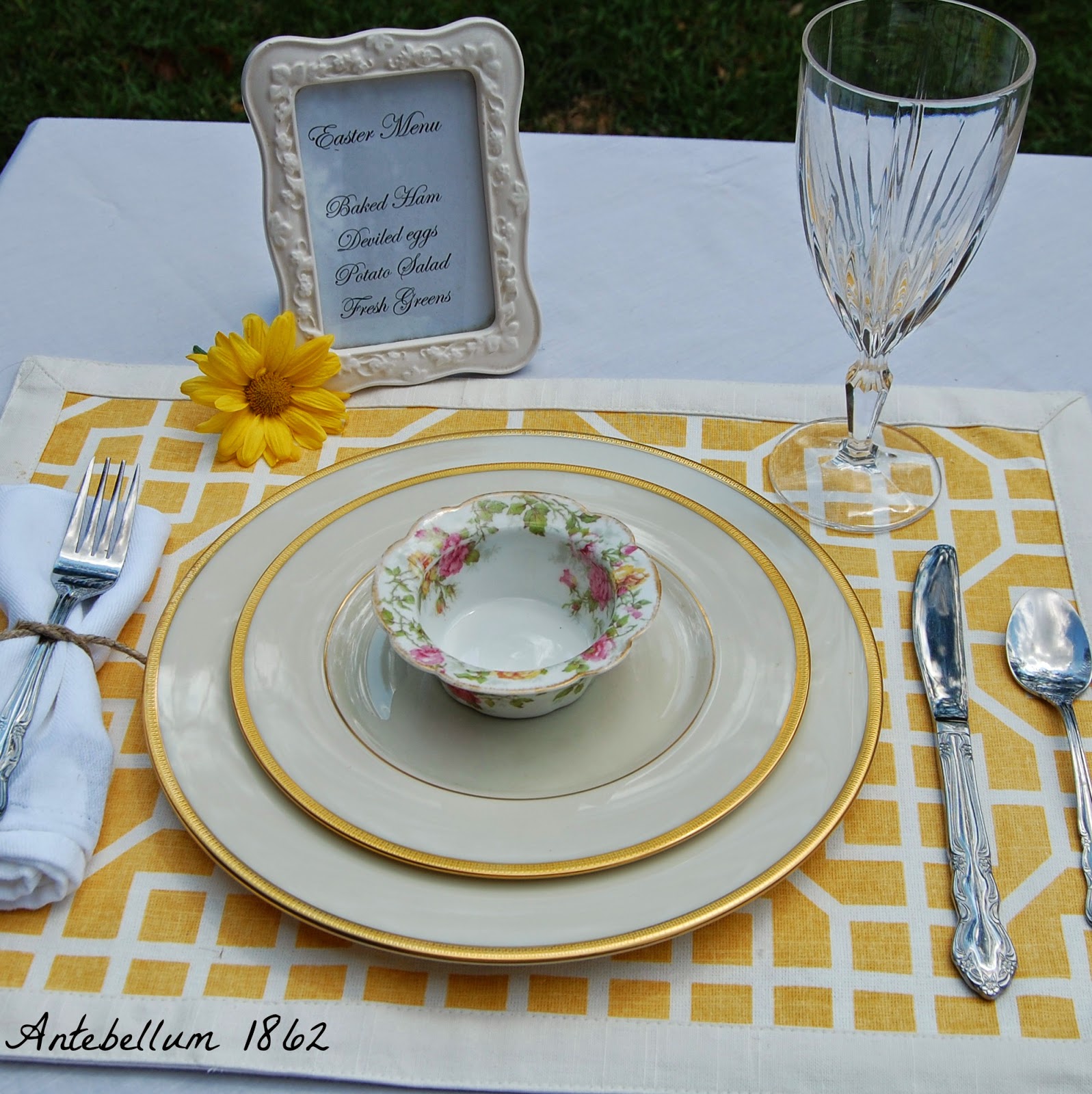 Antebellum 1862: How to Create Simple Table Settings for Easter