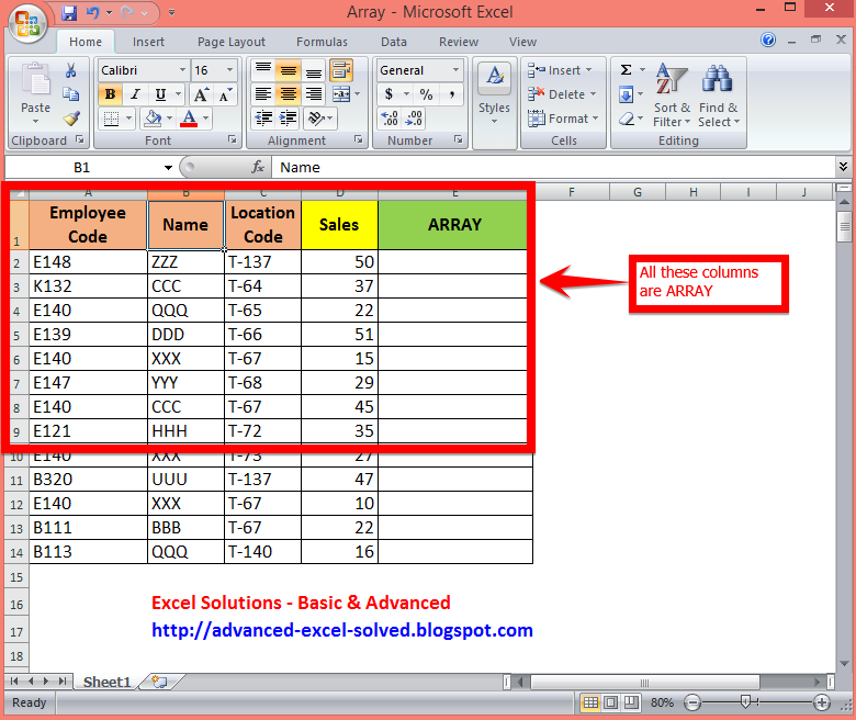 Array in Excel Uses, Benefits and Details with examples in array