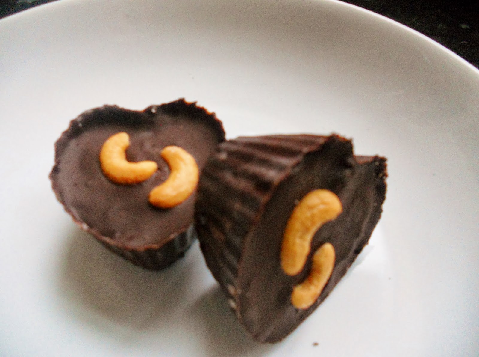 Chocolate Cashew Butter Cups vegan, gluten free