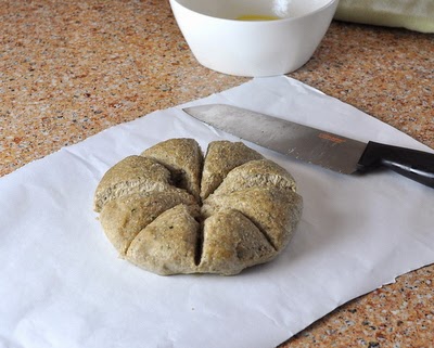 How to make Grilled Flatbread from scratch, step-by-step photos and instructions. Cut dough into eight pieces.