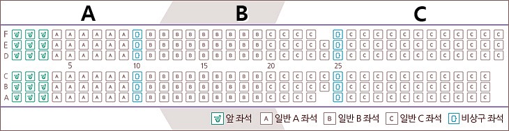 에어부산 기내 좌석도