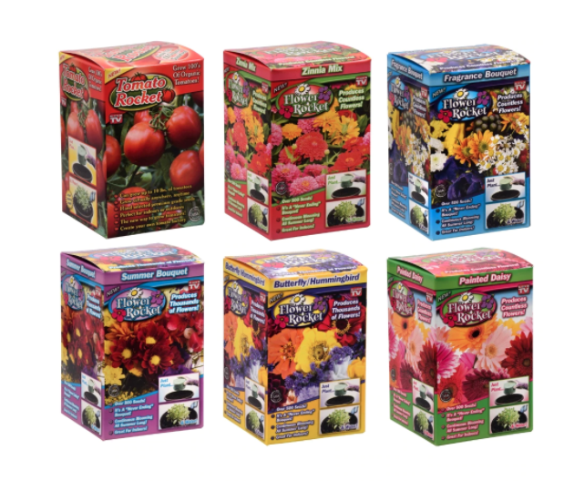 DOLLAR TREE FLOWER ROCKET SEED PACKS
