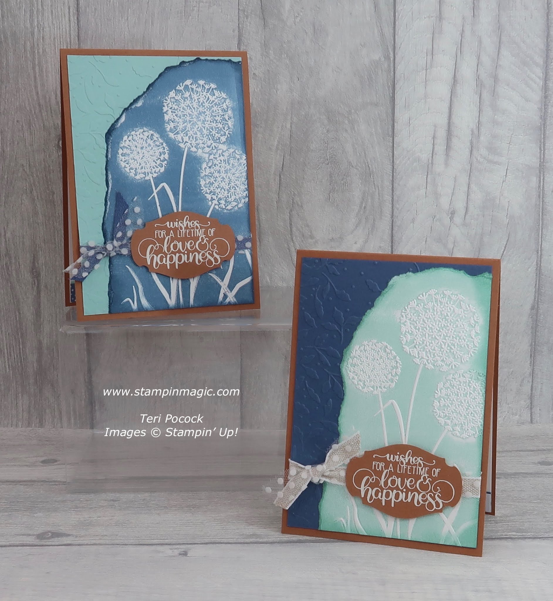 Stampin' Up! UK Demonstrator Teri Pocock Dandelions 3D Embossing