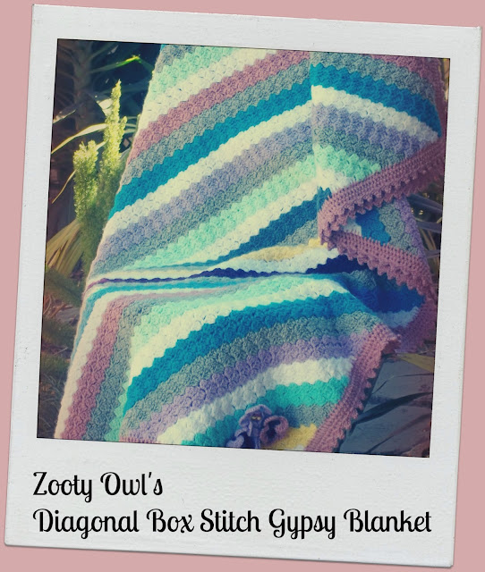 Diagonal Box Stitch Crochet Afghan