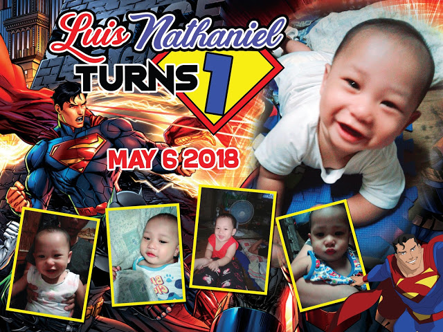 Superman Tarpaulin Design For First Birthday