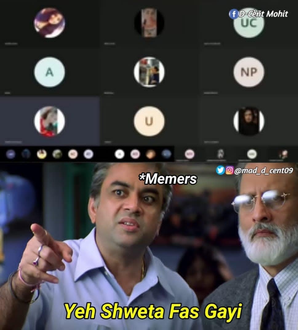 Shweta Zoom Call Funny Memes Collection