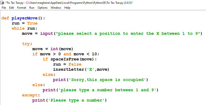 Build Tic Tac Toe Game using Python