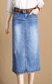 New 2016 Best Deal Past Knee Length Denim Skirts