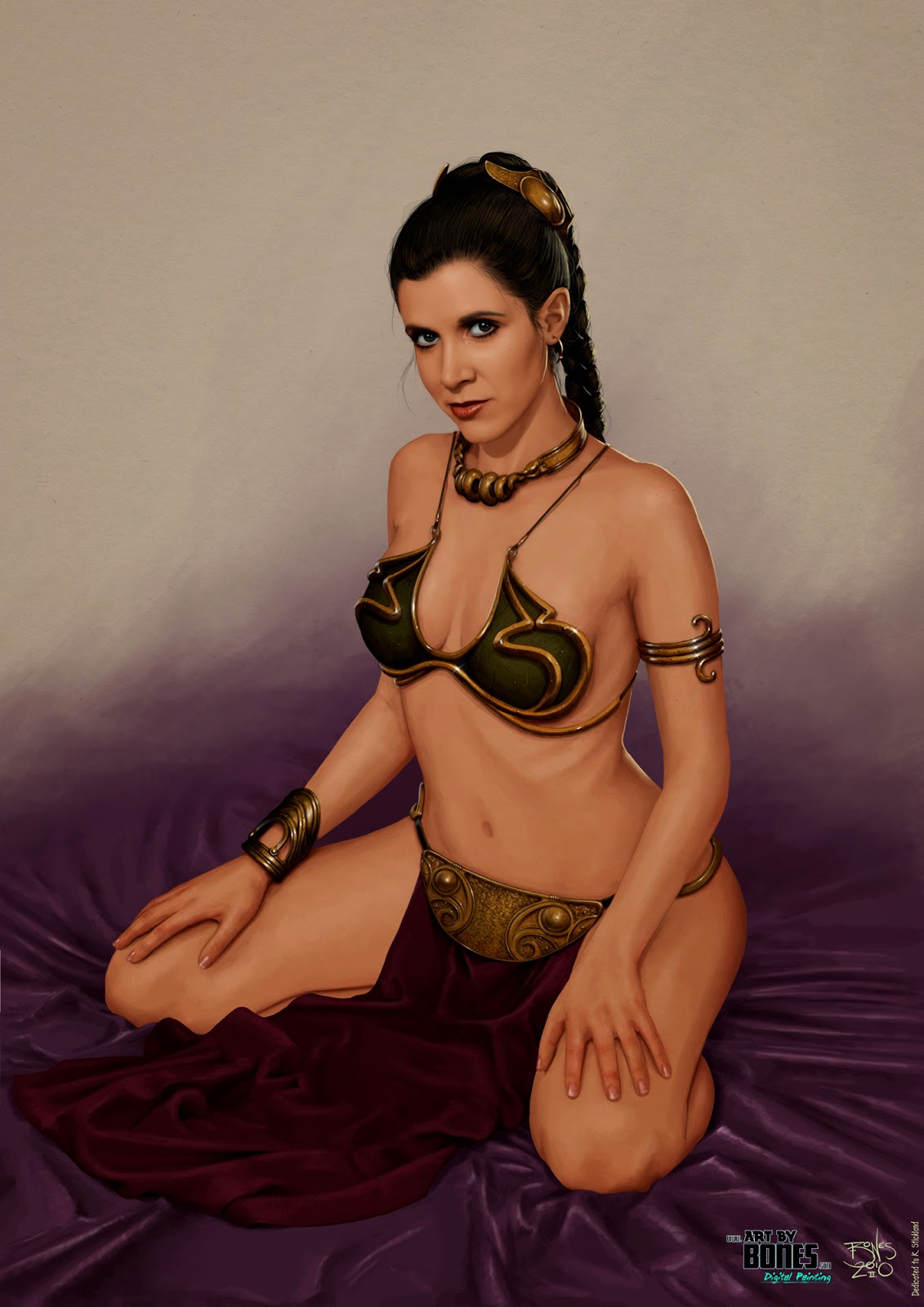 Pin-Up Girls: Slave Leia by Art by Bones