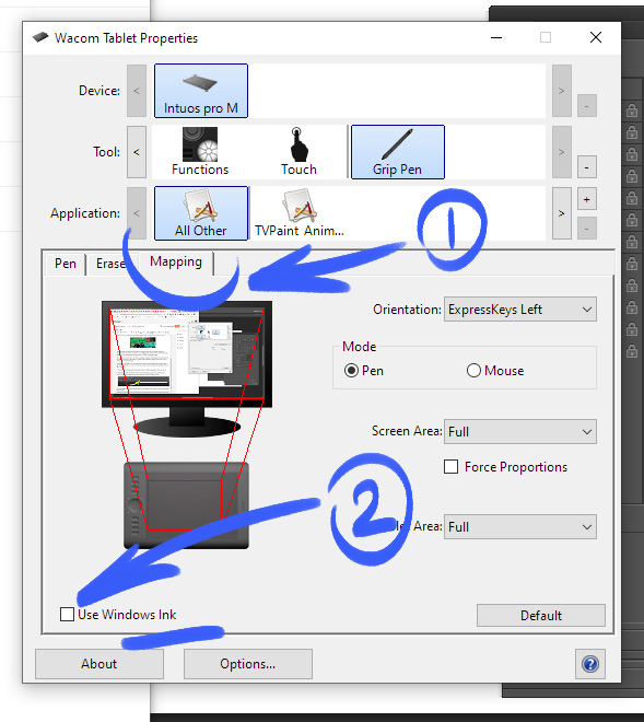 WinTab vs Windows 10 Ink