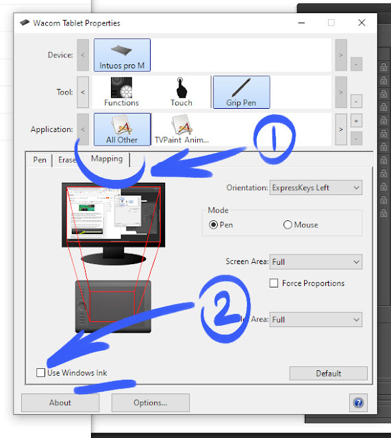 WinTab vs Windows 10 Ink