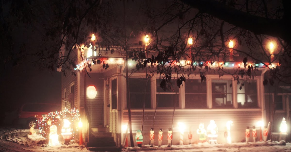 free falling christmas light walk