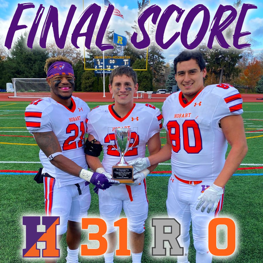 Comin Atcha Hobart College Football Weekly Hobart Rolls Rochester