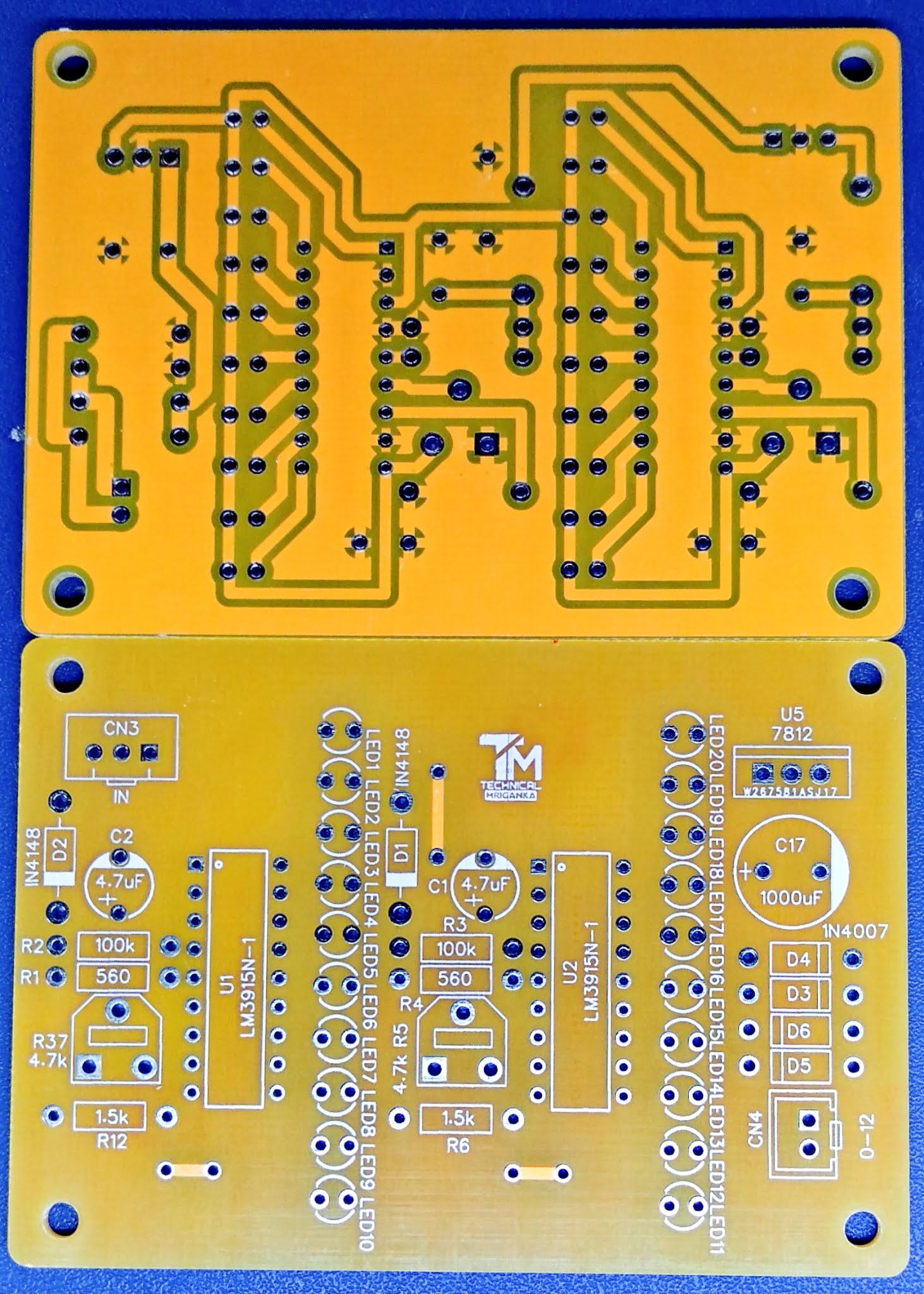 Stereo VU Meter using LM3915N-1