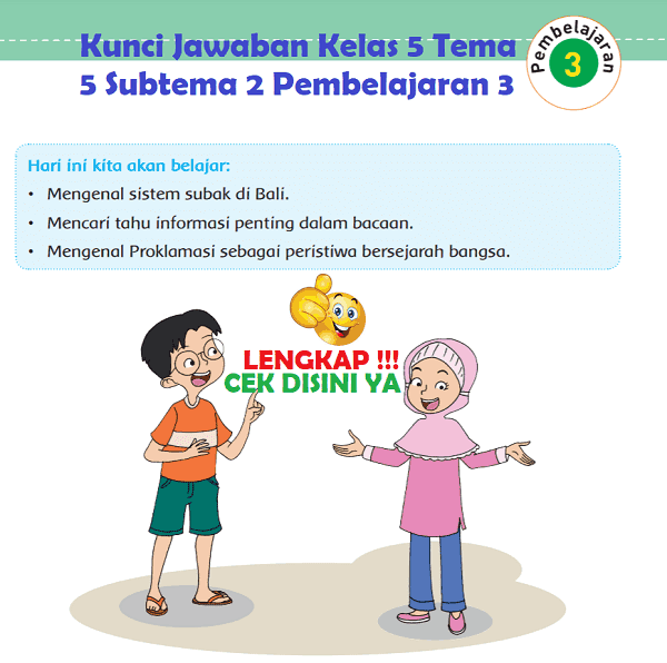 Lengkap Kunci Jawaban Kelas 5 Tema 5 Subtema 2 Pembelajaran 3 - Simple News Kunci Jawaban Lengkap Terbaru
