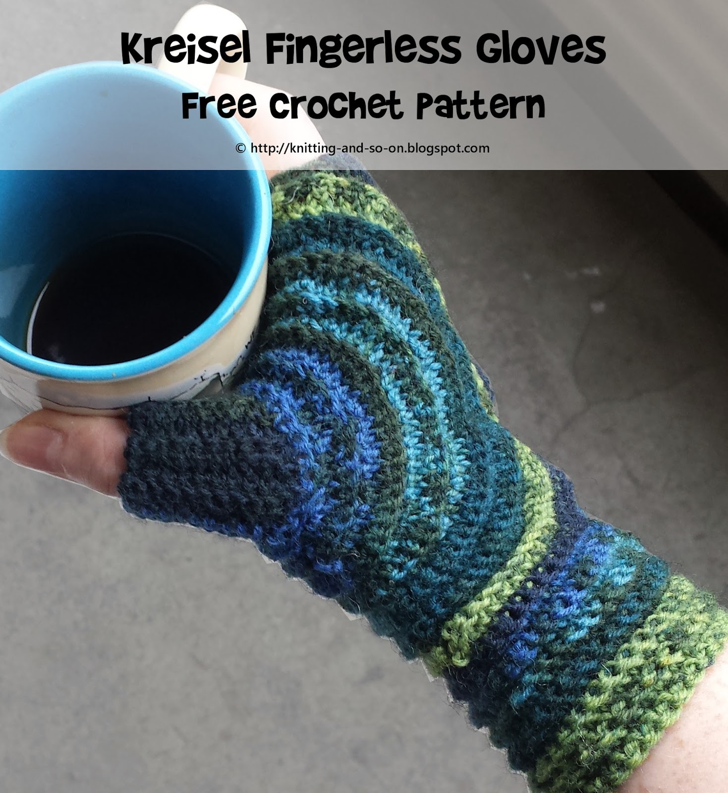 Kreisel Fingerless Crochet Gloves 