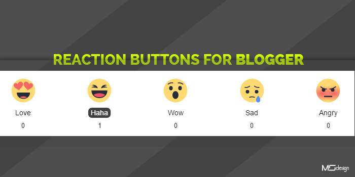 Reaction Buttons for Blogger using Vicomi