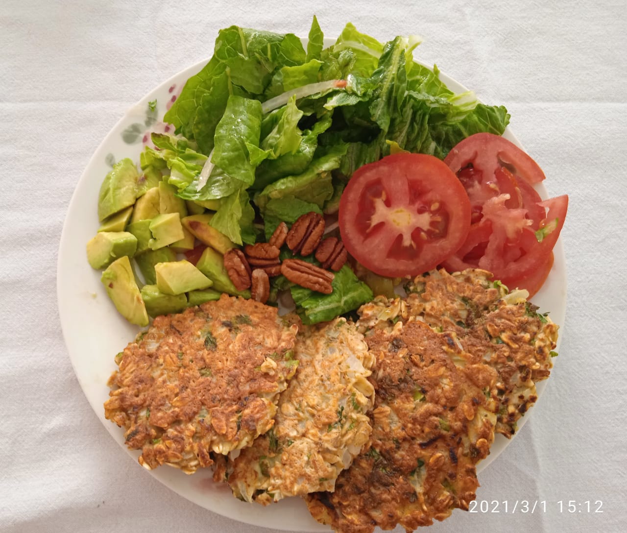 > Tortitas de atún y avena libres de grasa.