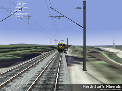 Fastline Simulation - North Staffs Minerals: A Class 86 leans into the curve with a northbound express.