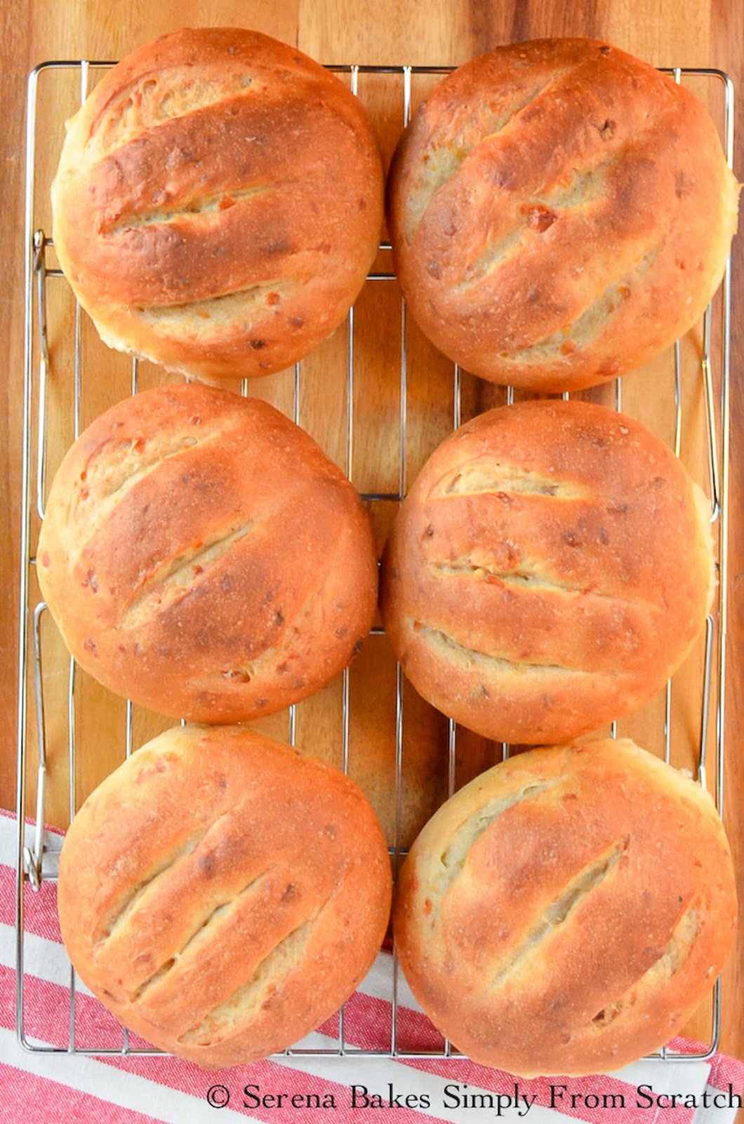 Cheddar Cheese Hamburger Buns Serena Bakes Simply From Scratch