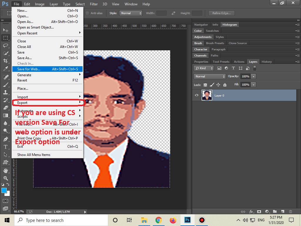 How to convert Pixel art in