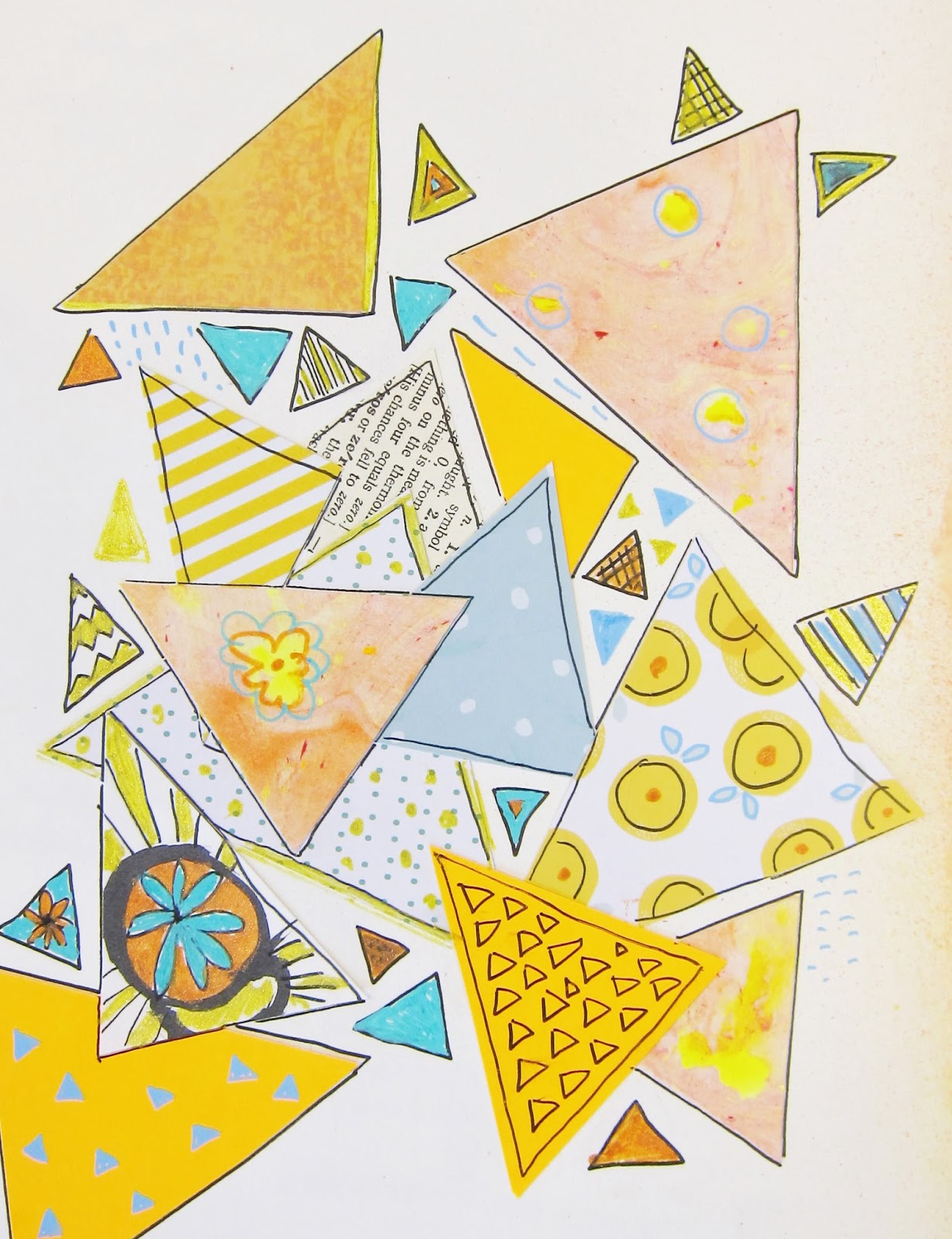 Triangle Paper Collage Marcia Beckett