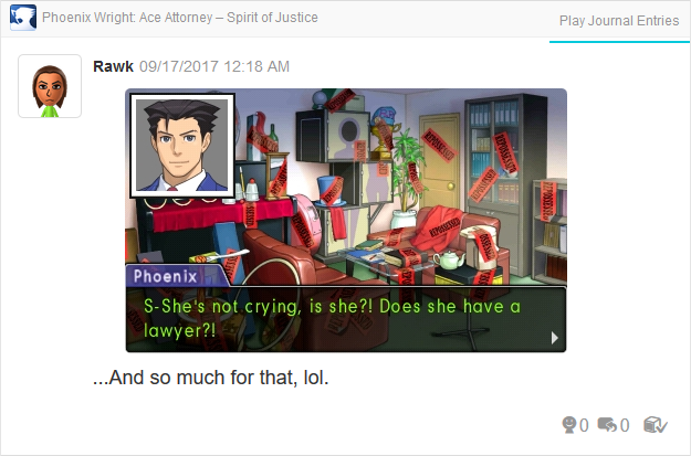 Phoenix Wright Ace Attorney Spirit of Justice phone call Trucy crying lawyer